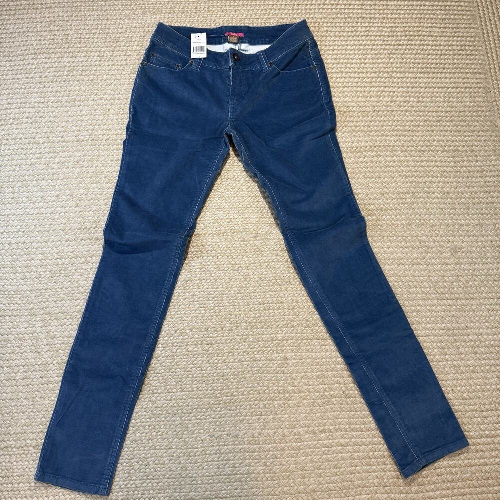 NWT Vintage Y2K Lola Blue Corduroy Skinny Jean Pants Low-Mid Rise Stretch Size 7